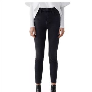 AGOLDE Nico Black Skinny Jeans